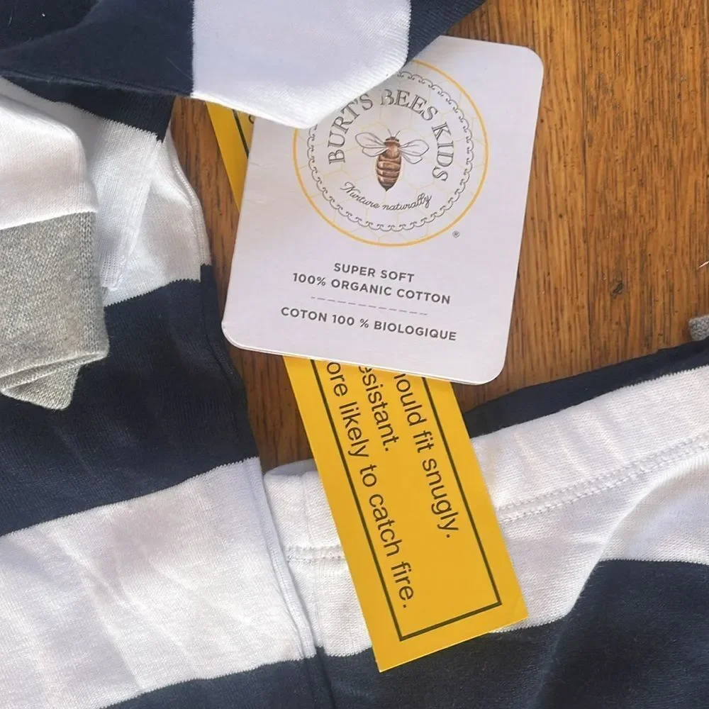 Kids Striped Pajamas - Navy and White
